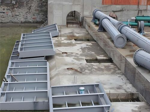 3.5m×8m 液压坝生产厂家_报价_设计安装细节特写 | 液压驱动核心部件 | 核心功能展示