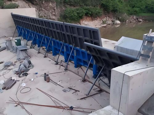 4m×8m 液压坝供应商_价格_施工案例细节特写 | 液压驱动核心部件 | 核心功能展示