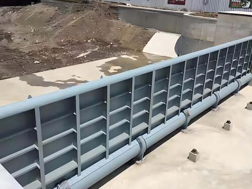 钢坝闸效果图 高清景观钢坝闸设计案例展示整体外观 | 通用型结构 | 钢坝整体结构展示