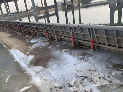 山区灌溉项目流量小落差大，有没有小型的液压坝型号建议？整体外观 | 液压驱动 | 液压坝整体结构展示